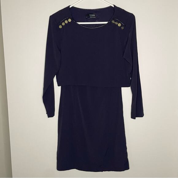 The Kooples Navy Long Sleeve Dress Size 34 (0) - Picture 1 of 7